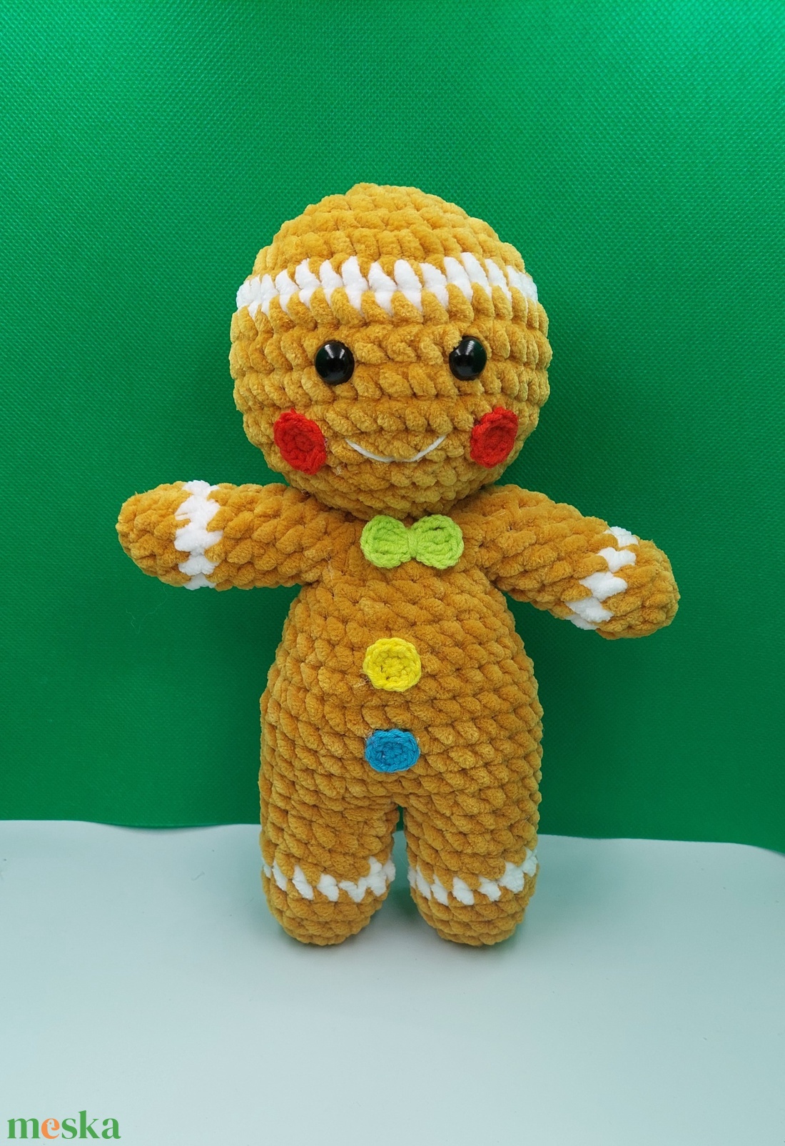 Plüss Mézike - karácsony - karácsonyi lakásdekoráció - karácsonyi manók, figurák - Meska.hu