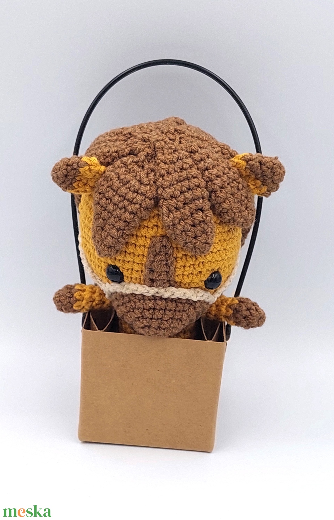 Horgolt lovacska dobozban 12 cm - játék & sport - plüssállat & játékfigura - más figura - Meska.hu