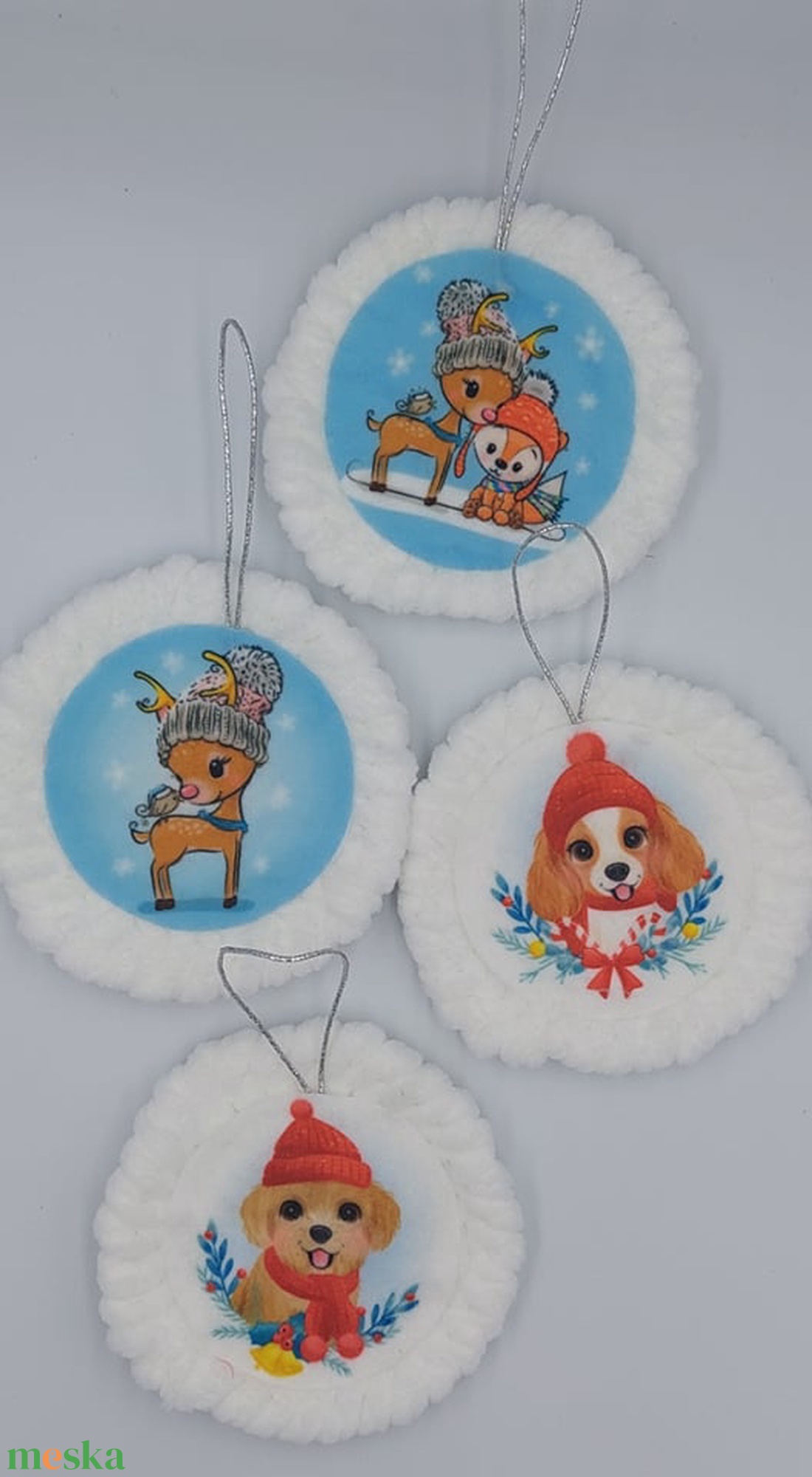 Karácsonyi díszek 3 db - karácsony - karácsonyi lakásdekoráció - karácsonyfadíszek - Meska.hu