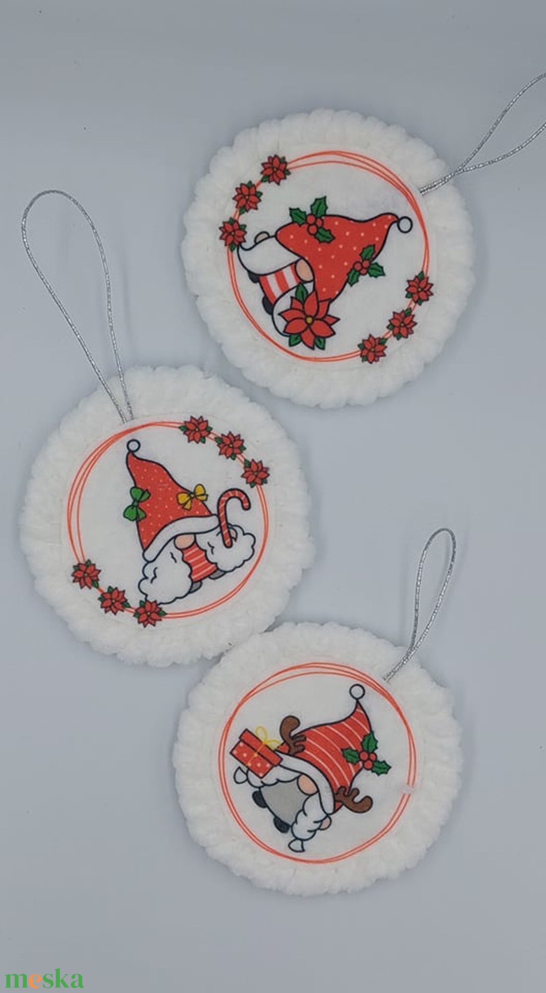 Karácsonyi díszek 3 db - karácsony - karácsonyi lakásdekoráció - karácsonyfadíszek - Meska.hu