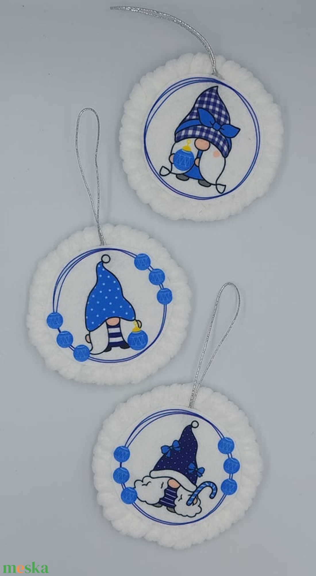 Karácsonyi díszek 3 db - karácsony - karácsonyi lakásdekoráció - karácsonyfadíszek - Meska.hu