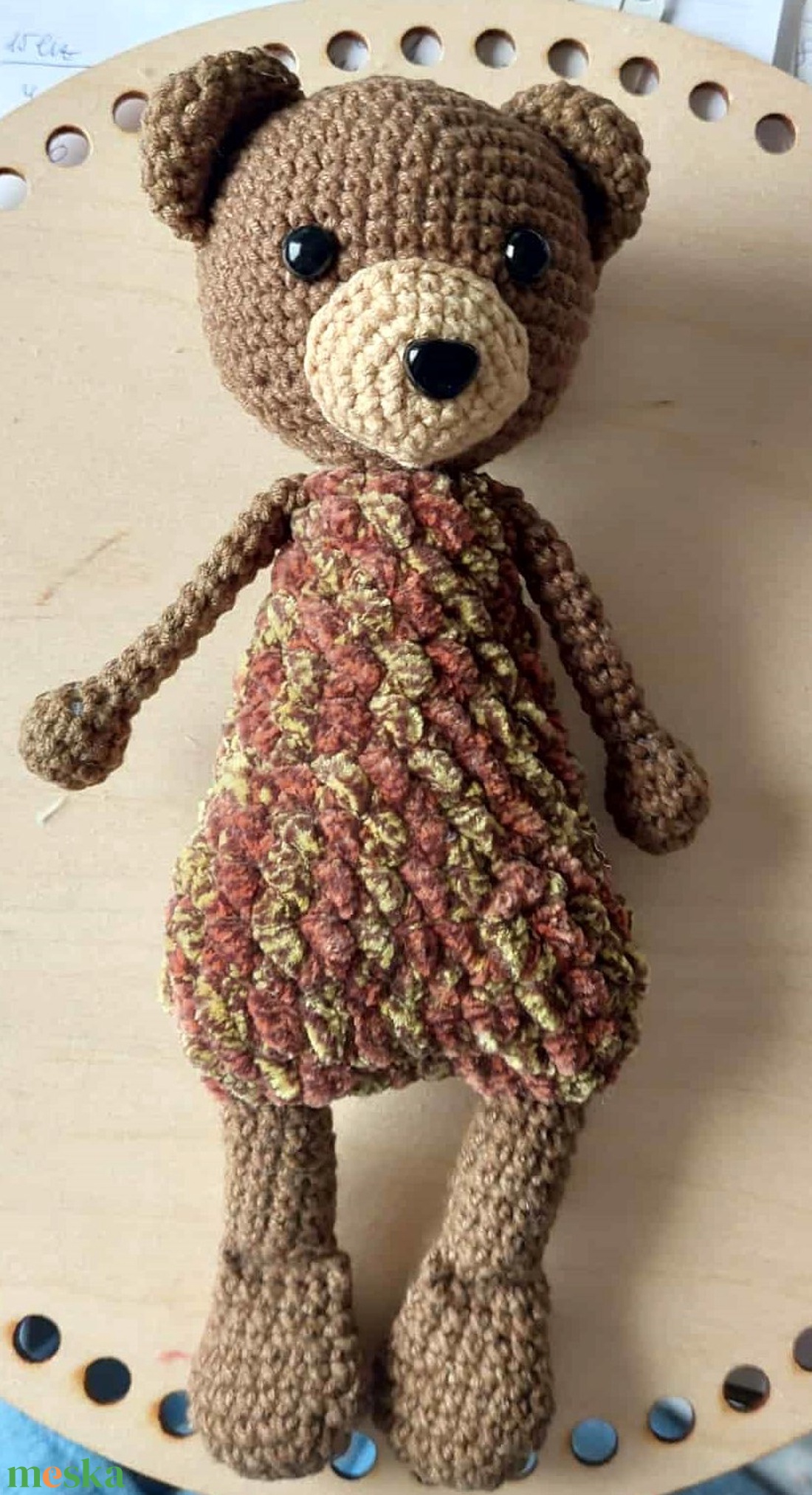 Maci, horgolt figura 22 cm - játék & sport - plüssállat & játékfigura - maci - Meska.hu