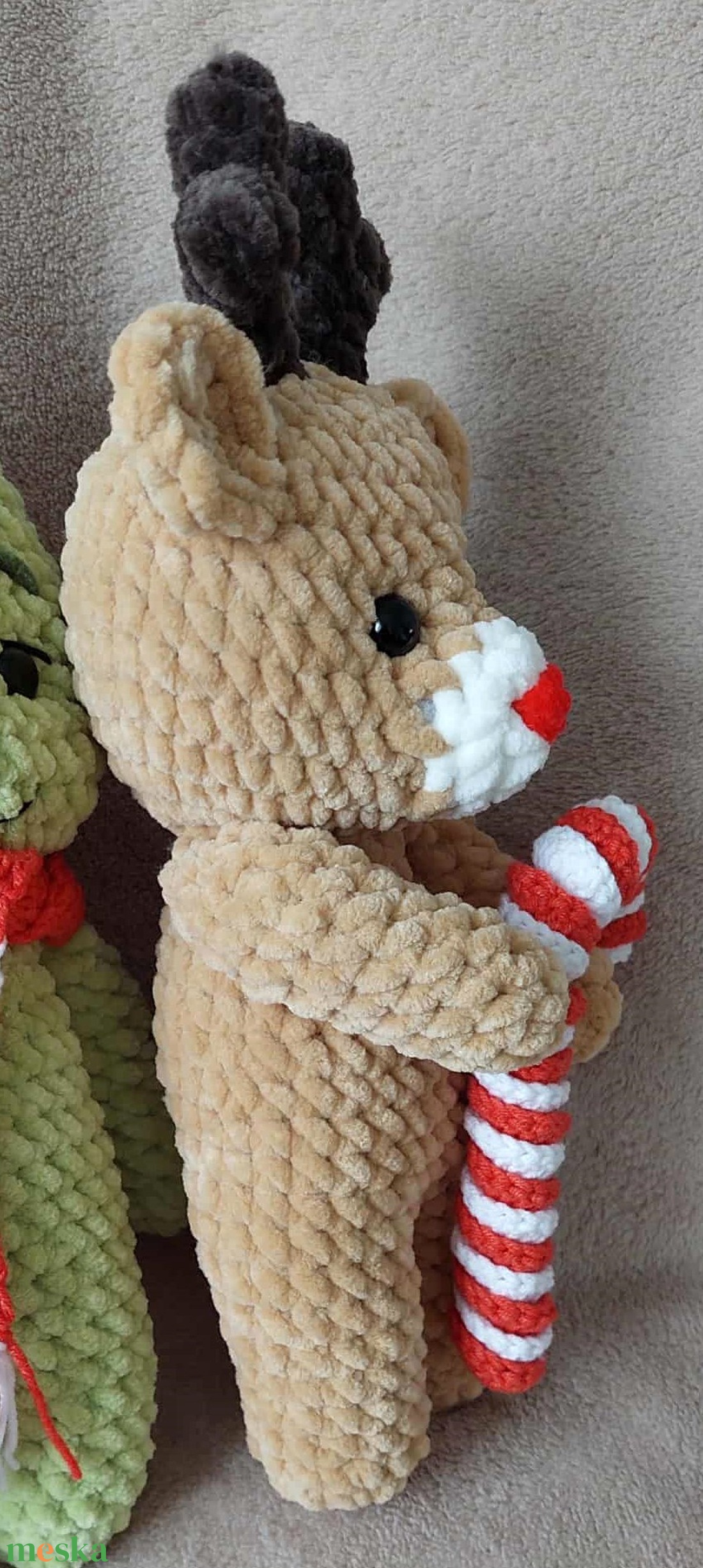 Plüss Rénike - karácsony - karácsonyi lakásdekoráció - karácsonyi manók, figurák - Meska.hu