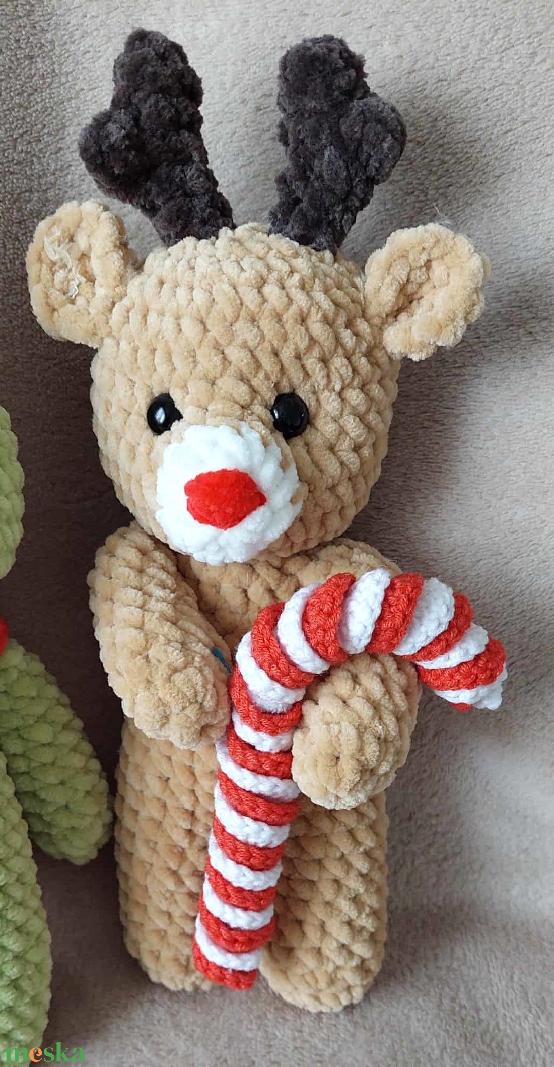 Plüss Mézike - karácsony - karácsonyi lakásdekoráció - karácsonyi manók, figurák - Meska.hu