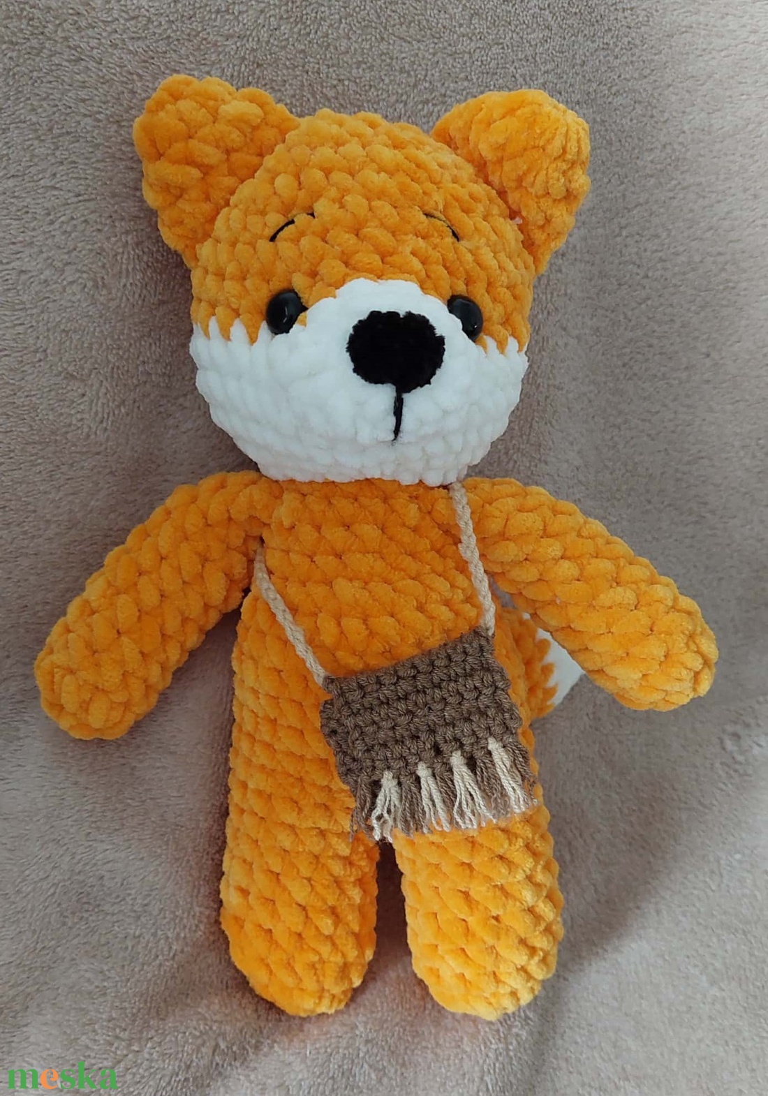 Horgolt róka - játék & sport - plüssállat & játékfigura - róka - Meska.hu