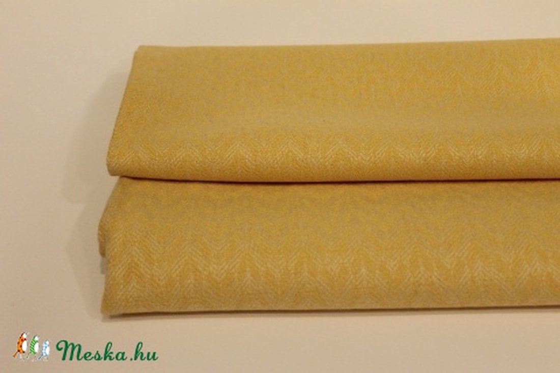 Gyapjúszövet. Sárga mintás gyapjúszövet - kellékek & szerszámok - méteráru - szövet - Meska.hu