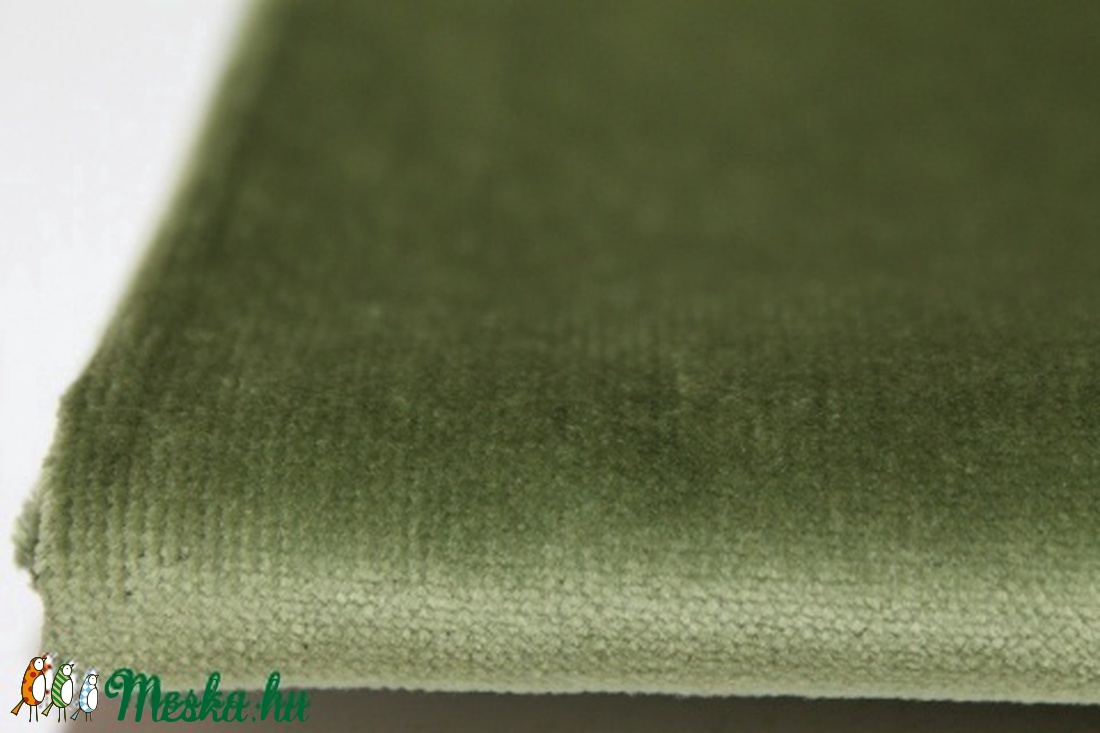Bársony Pamut tükörbársony Zöld színű plüssbársony - kellékek & szerszámok - méteráru - bársony - Meska.hu