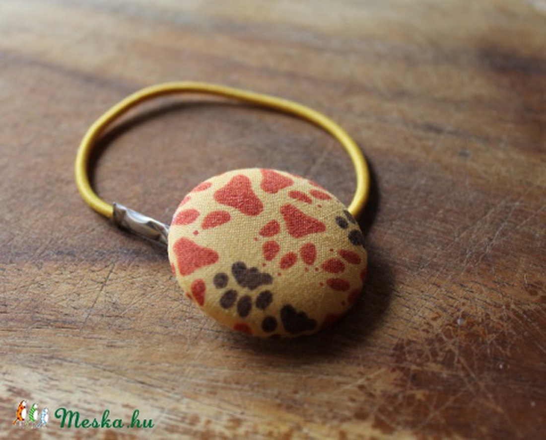 Hajgumi Textil gomb hajba való  kutya mancsos hajgumi kislányoknak  -  - Meska.hu