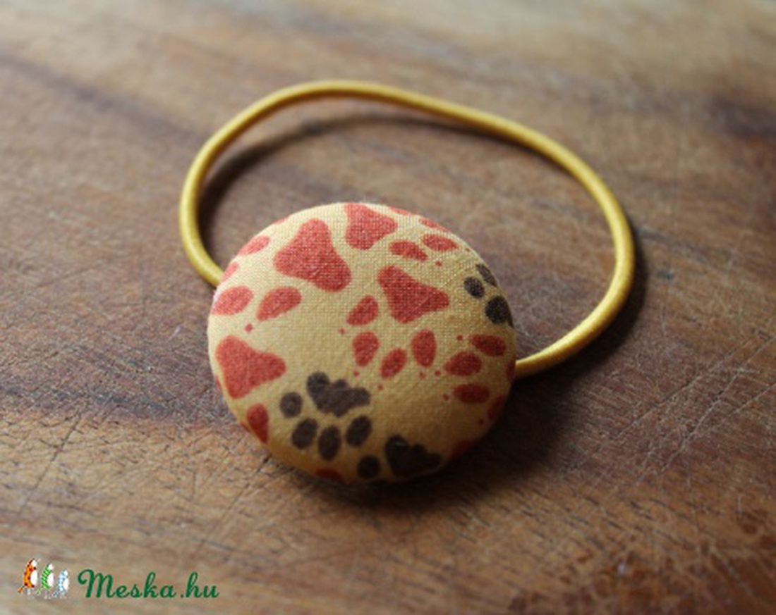 Hajgumi Textil gomb hajba való  kutya mancsos hajgumi kislányoknak  -  - Meska.hu