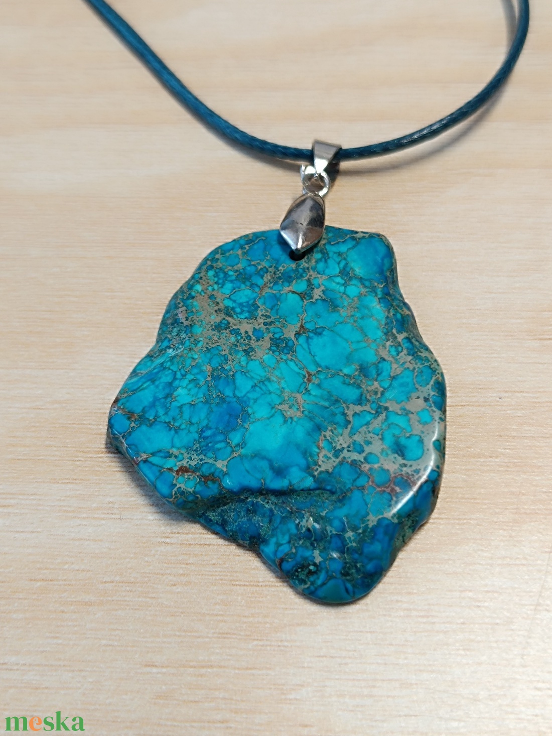 Különleges kékség nyaklánc  - ékszer - nyaklánc - medálos nyaklánc - Meska.hu