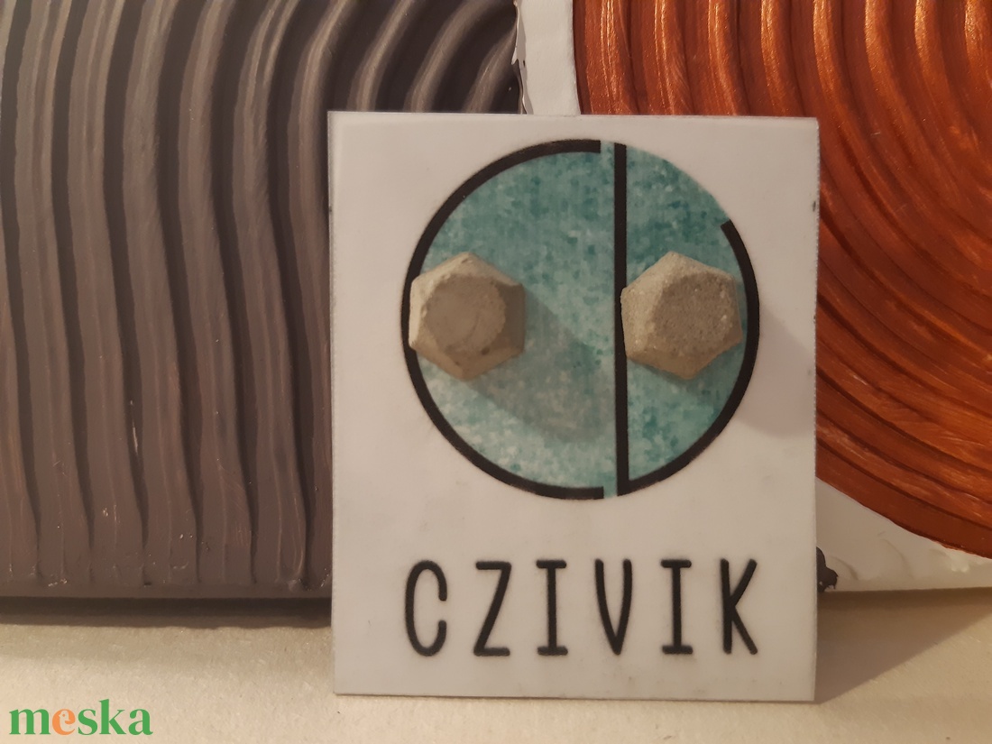 Sokszög alakú beton fülbevaló - ékszer - fülbevaló - pötty fülbevaló - Meska.hu Sokszög alakú beton fülbevaló - ékszer - fülbevaló - pötty fülbevaló - Meska.hu