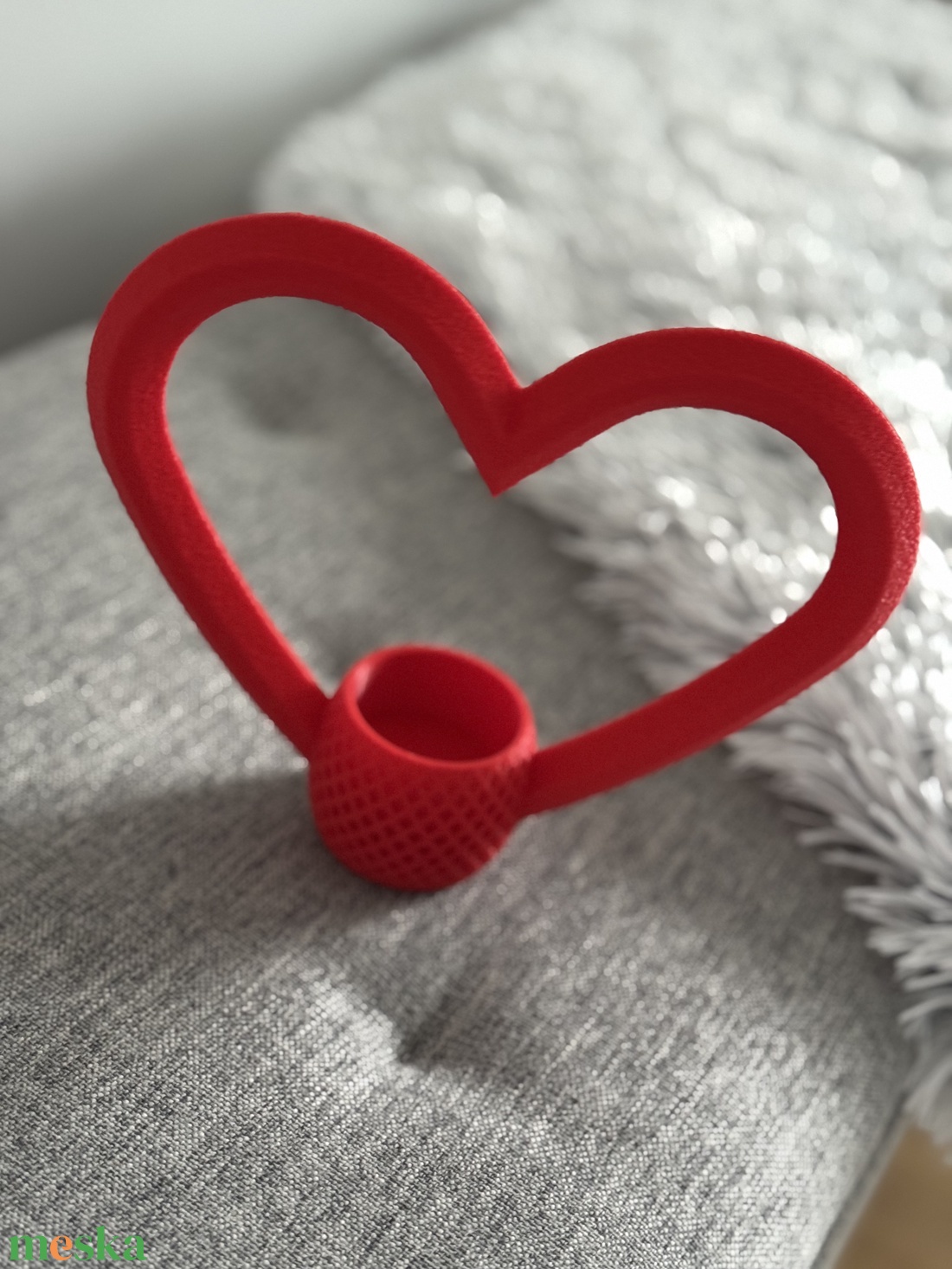 Szív alakú gyertyatartó - otthon & életmód - gyertya, illat, aroma - gyertyatartó - Meska.hu