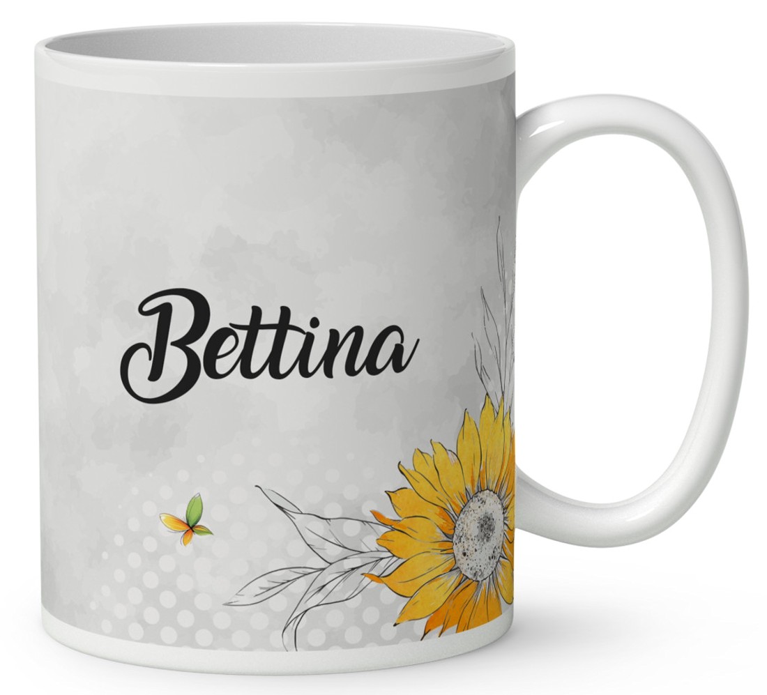 Névvel kérhető - Lazulós Napraforgós tündérlány mintás bögre - otthon & életmód - konyhafelszerelés, tálalás - tálalás - bögre & csésze - Meska.hu