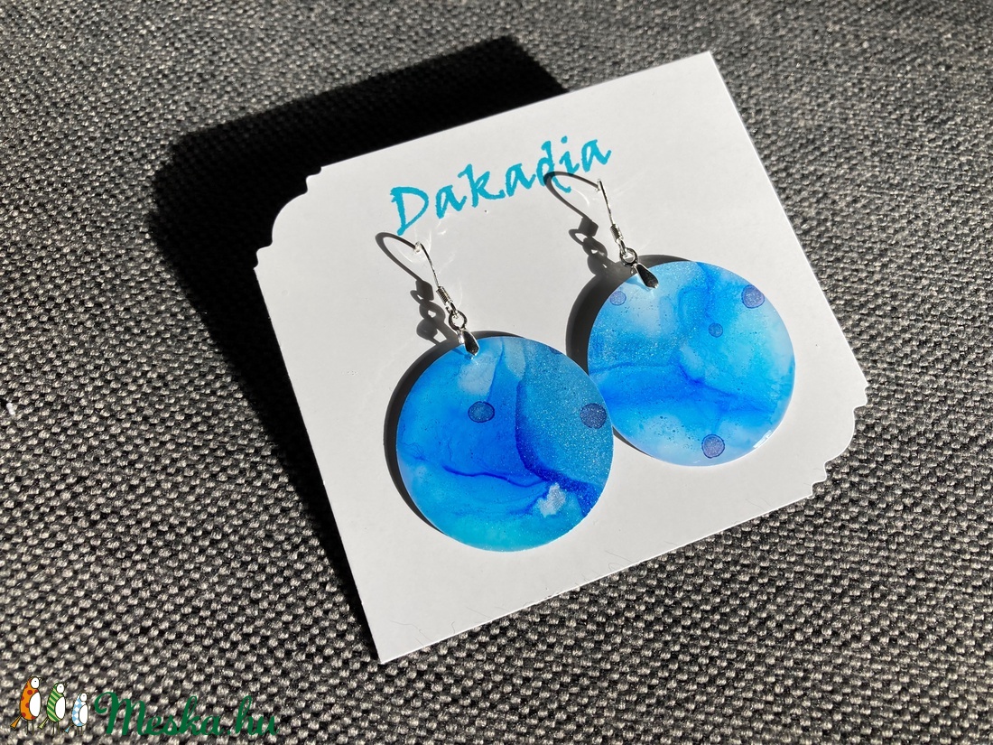 Téli égbolt - ékszer - fülbevaló - lógó fülbevaló - Meska.hu