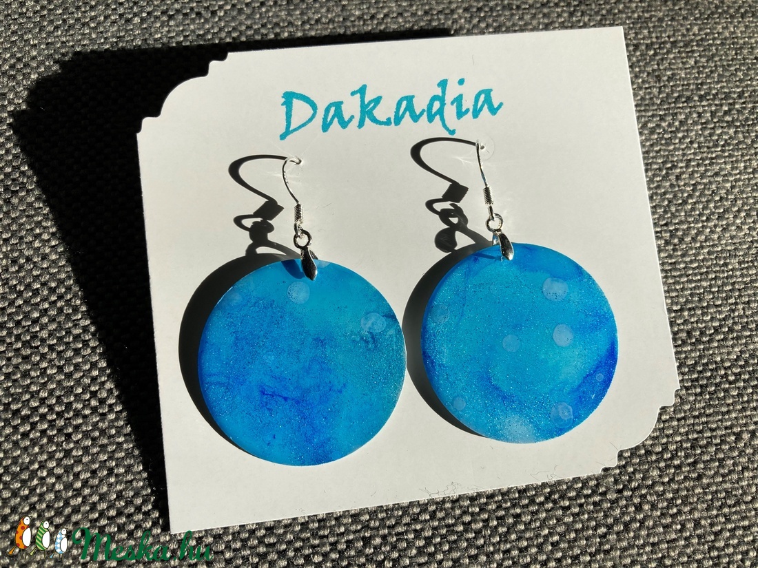 Sötétkék havazás - ékszer - fülbevaló - lógó fülbevaló - Meska.hu