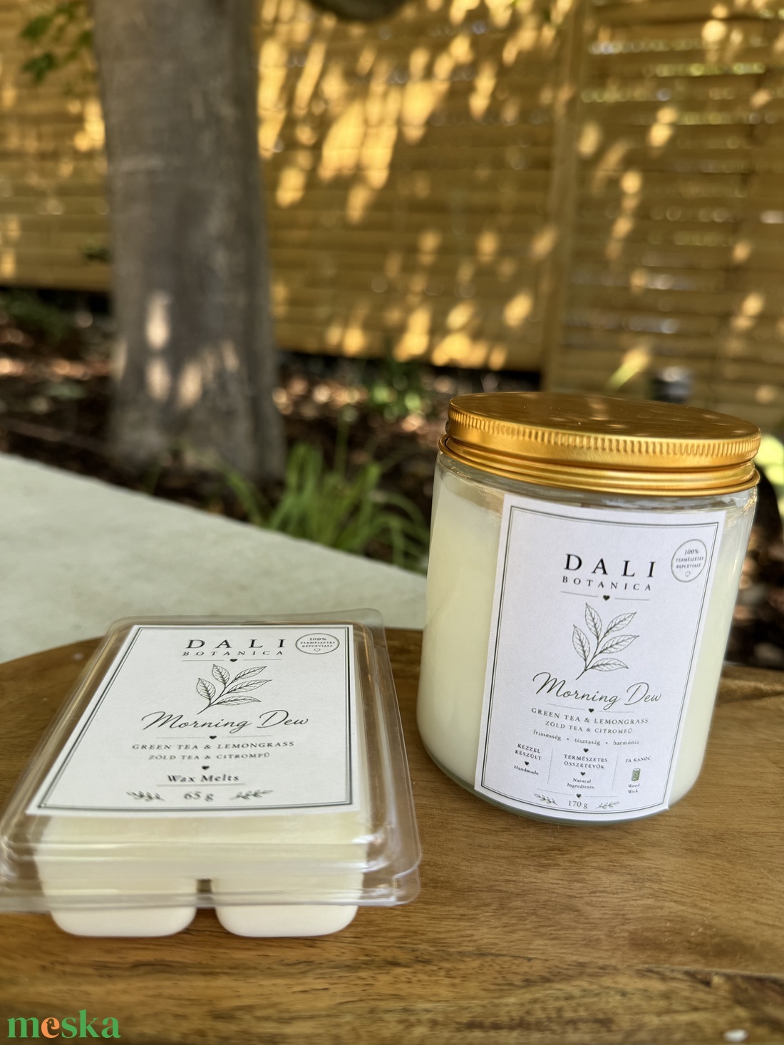 Dali Botanica � Morning Dew zöld teás repceviasz gyertya - otthon & életmód - gyertya, illat, aroma - gyertya - Meska.hu