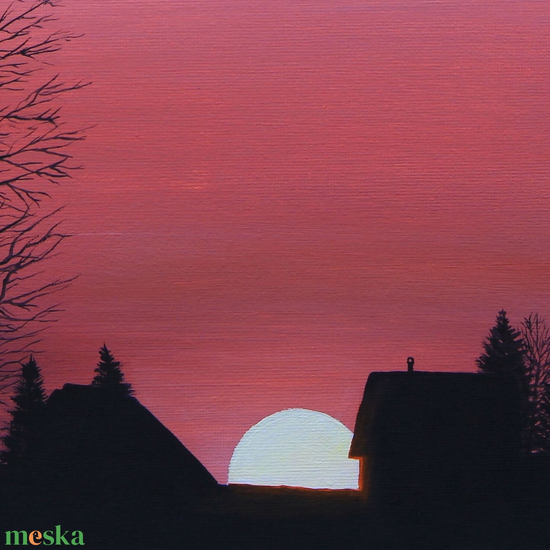 Izzó téli este akril festmény 30 x 40 cm vászon - művészet - festmény - akril - Meska.hu Izzó téli este akril festmény 30 x 40 cm vászon - művészet - festmény - akril - Meska.hu