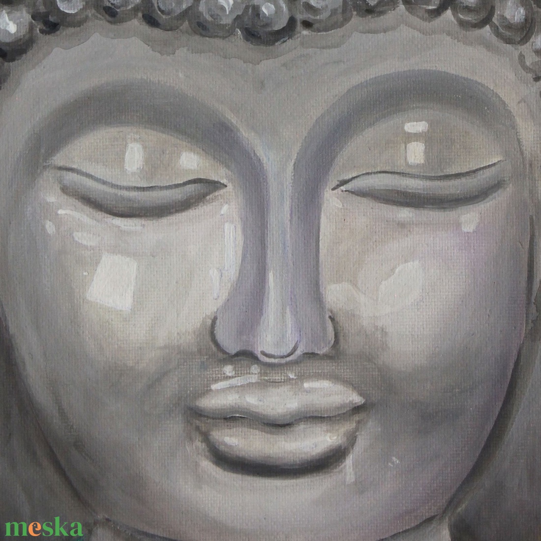 Buddha 4  akril festmény  40 x 30 cm  vászon - művészet - festmény - akril - Meska.hu