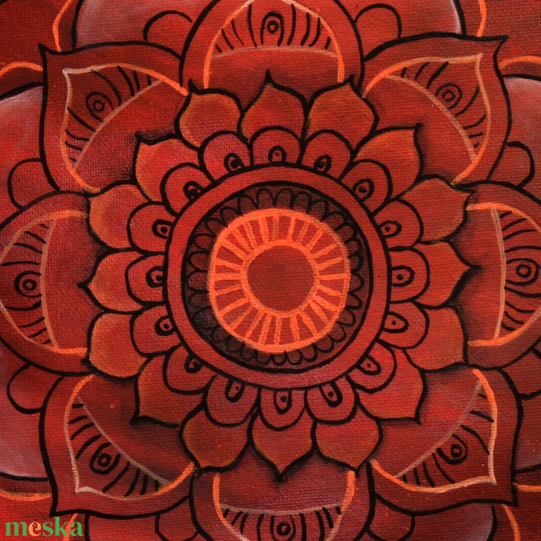 Vörös mandala akril festmény 30 x 20 cm vászon - művészet - festmény - akril - Meska.hu Vörös mandala akril festmény 30 x 20 cm vászon - művészet - festmény - akril - Meska.hu