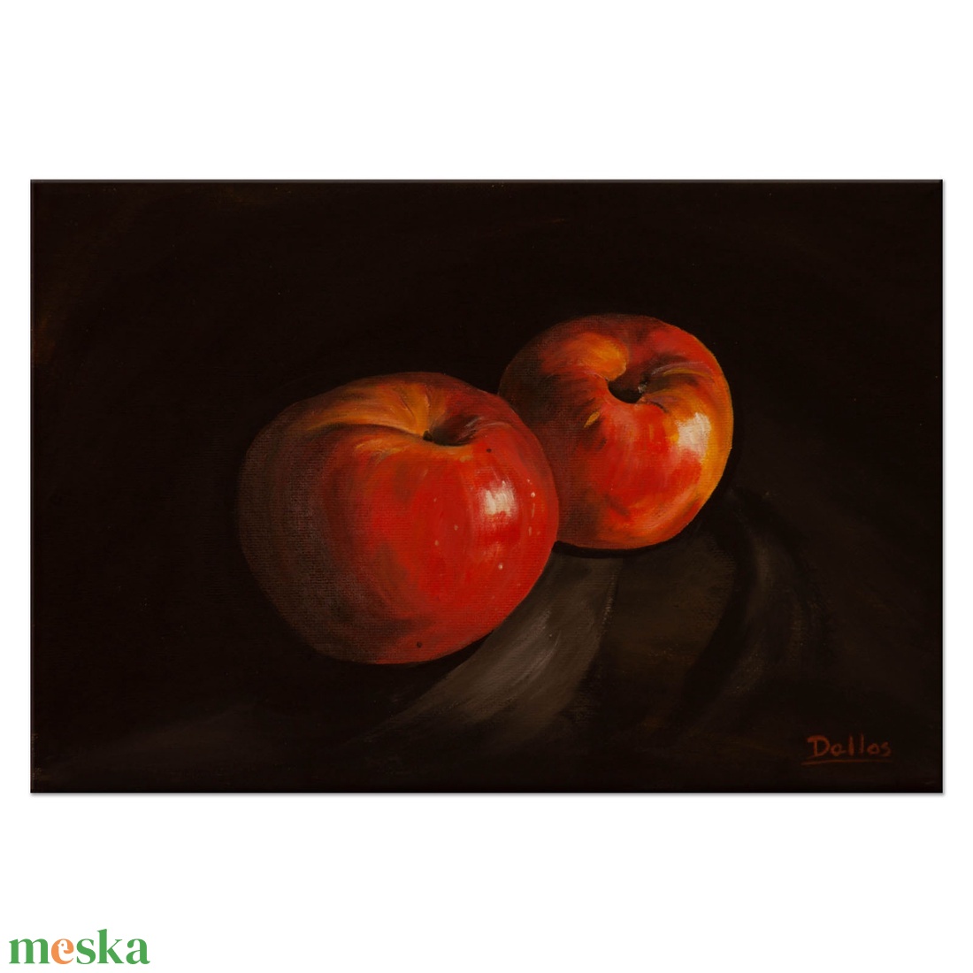 Almák feketén akril festmény 20 x 30 cm vászon - művészet - festmény - akril - Meska.hu Almák feketén akril festmény 20 x 30 cm vászon - művészet - festmény - akril - Meska.hu