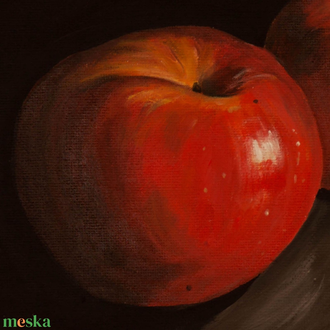 Almák feketén akril festmény 20 x 30 cm vászon - művészet - festmény - akril - Meska.hu Almák feketén akril festmény 20 x 30 cm vászon - művészet - festmény - akril - Meska.hu