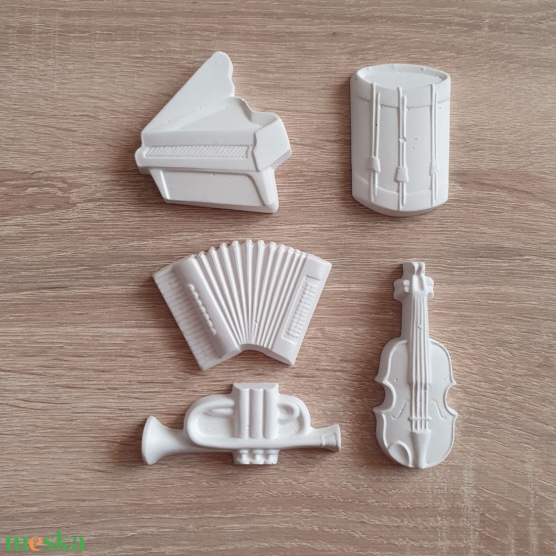 Festhető gipsz figura csomag - hangszerek - diy (csináld magad) - egységcsomag - Meska.hu