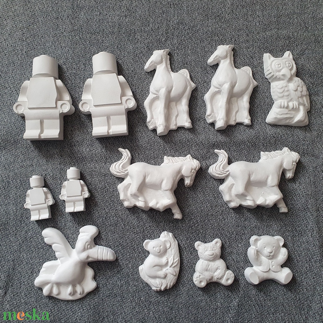 Festhető gipsz figura csomag, 13 db (LEGO, lovak, macik, állatok) - diy (csináld magad) - egységcsomag - Meska.hu Festhető gipsz figura csomag, 13 db (LEGO, lovak, macik, állatok) - diy (csináld magad) - egységcsomag - Meska.hu