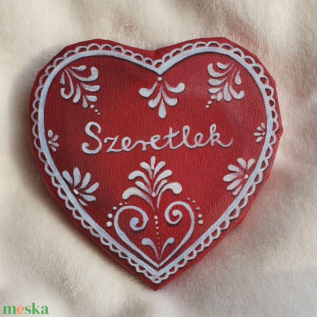 Mézeskalács szív akril festmény 15 x 15 cm vászon - művészet - festmény - akril - Meska.hu Mézeskalács szív akril festmény 15 x 15 cm vászon - művészet - festmény - akril - Meska.hu