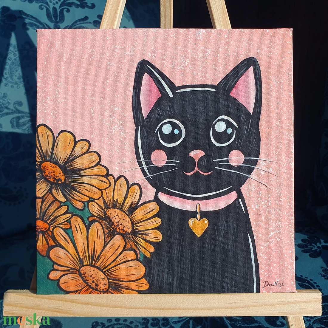 Kitty - fekete cicás aril festmény 20 x 20 cm vászon - művészet - festmény - akril - Meska.hu Kitty - fekete cicás aril festmény 20 x 20 cm vászon - művészet - festmény - akril - Meska.hu