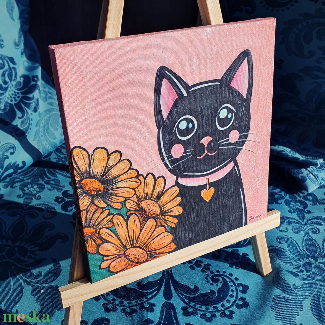 Kitty - fekete cicás aril festmény 20 x 20 cm vászon - művészet - festmény - akril - Meska.hu Kitty - fekete cicás aril festmény 20 x 20 cm vászon - művészet - festmény - akril - Meska.hu