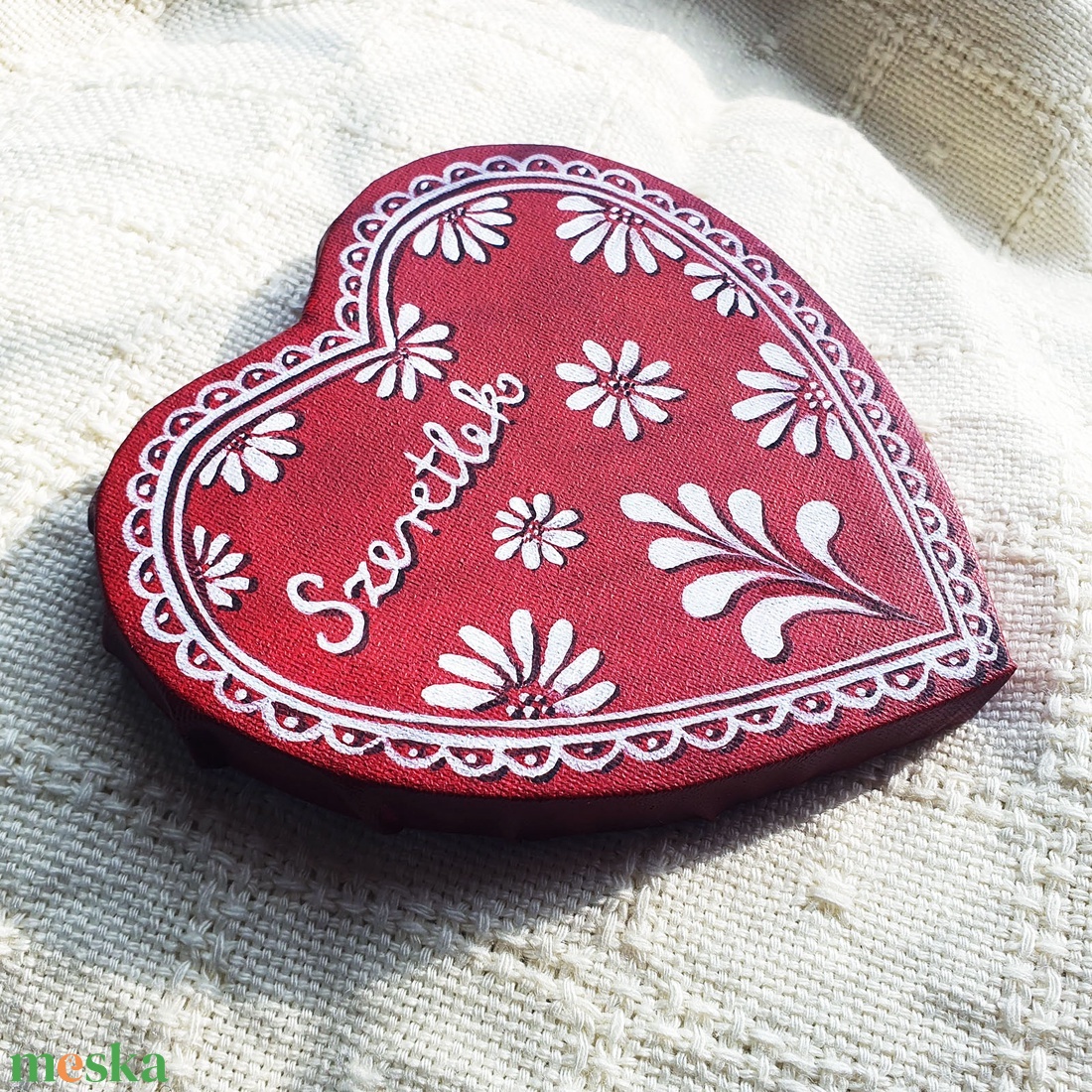 Mézeskalács szív akril festmény 15 x 15 cm vászon - művészet - festmény - akril - Meska.hu Mézeskalács szív akril festmény 15 x 15 cm vászon - művészet - festmény - akril - Meska.hu