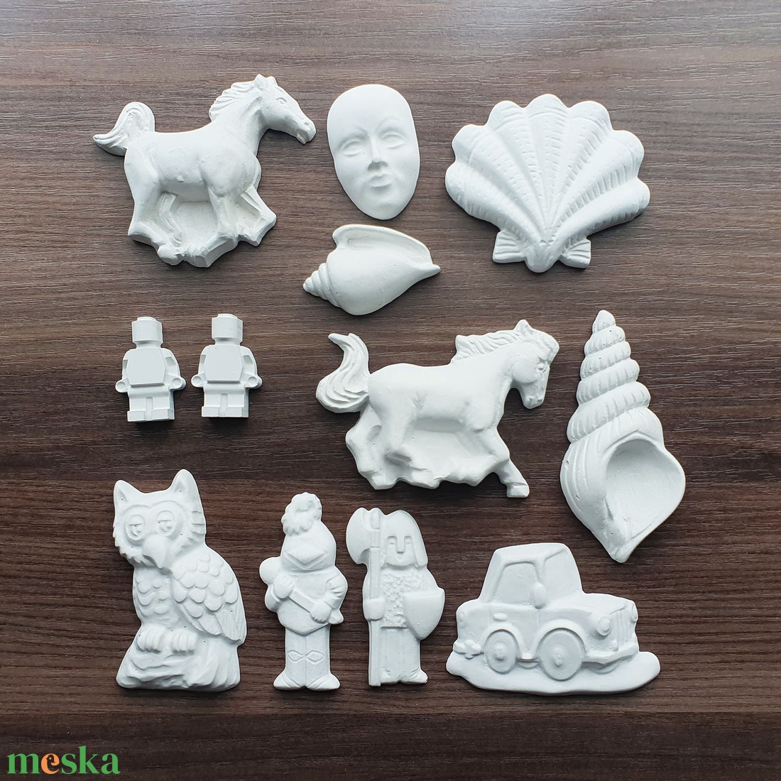 Festhető gipsz figura csomag, 12 db, kagylók, lovak, lovagok, autó, LEGO - diy (csináld magad) - egységcsomag - Meska.hu Festhető gipsz figura csomag, 12 db, kagylók, lovak, lovagok, autó, LEGO - diy (csináld magad) - egységcsomag - Meska.hu
