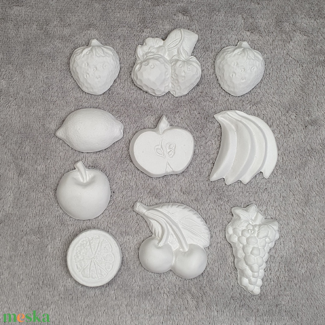 Festhető gipsz figura csomag - gyümölcsök - 10 db - diy (csináld magad) - egységcsomag - Meska.hu