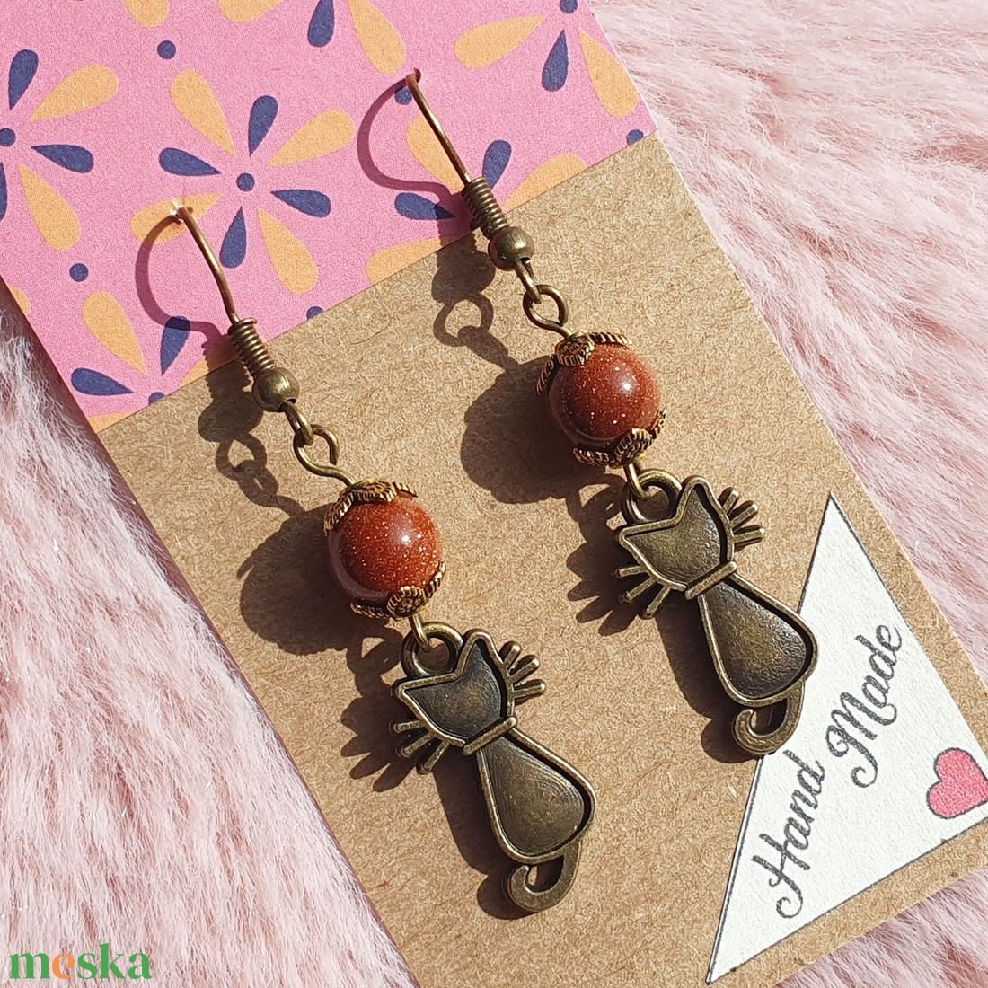 Cica fülbevaló - ékszer - fülbevaló - lógó fülbevaló - Meska.hu Cica fülbevaló - ékszer - fülbevaló - lógó fülbevaló - Meska.hu