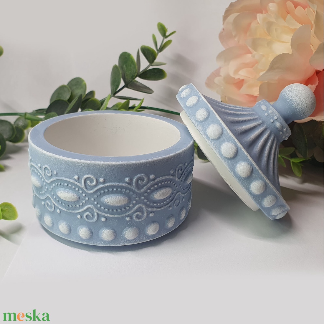 Ékszerdoboz (gipszből) - ékszer - ékszertartó - ékszerdoboz - Meska.hu