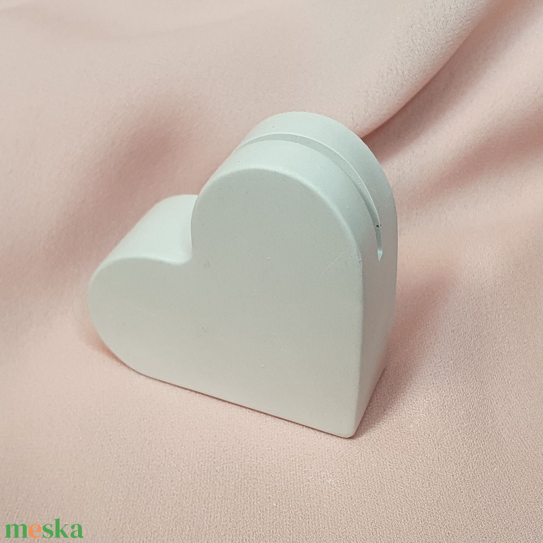 Fénykép/üzenet tartó szívecske gipszből - diy (csináld magad) - egységcsomag - Meska.hu