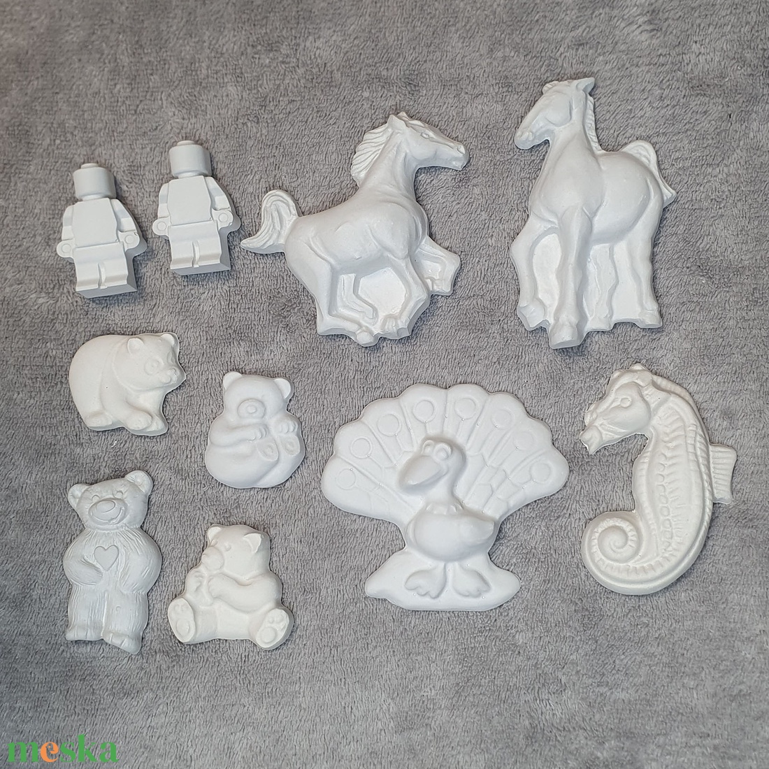 Festhető gipsz figura csomag (vegyes) - 10 db - diy (csináld magad) - egységcsomag - Meska.hu