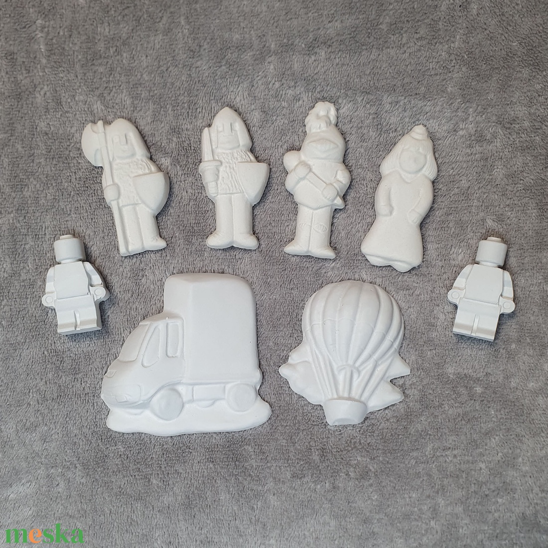 Festhető gipsz figura csomag (vegyes) - 8 db - diy (csináld magad) - egységcsomag - Meska.hu