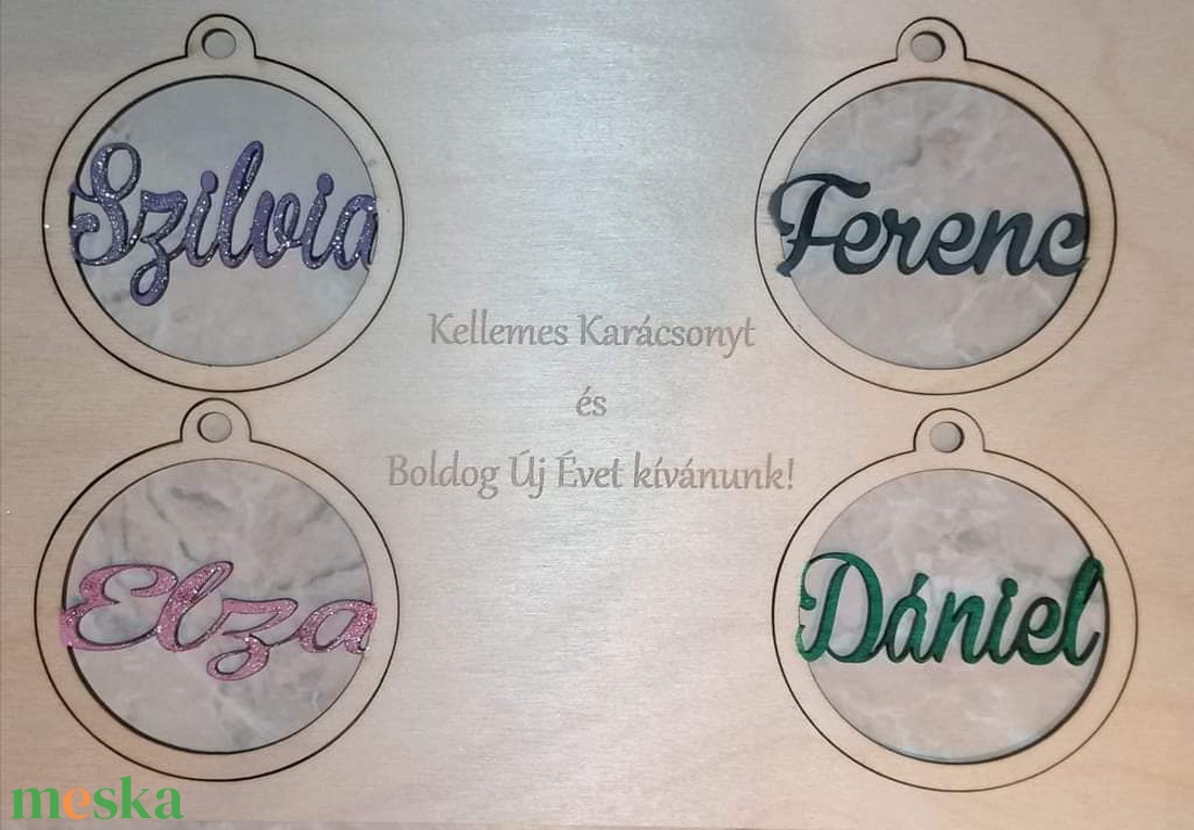 Karácsonyfadísz (4darab) sajnát névvel - karácsony - karácsonyi lakásdekoráció - karácsonyfadíszek - Meska.hu Karácsonyfadísz (4darab) sajnát névvel - karácsony - karácsonyi lakásdekoráció - karácsonyfadíszek - Meska.hu