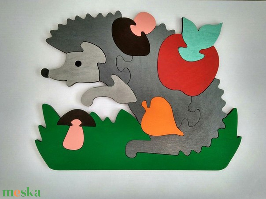 Készségfejlesztő sünis kirakó - játék & sport - puzzle - forma puzzle - Meska.hu Készségfejlesztő sünis kirakó - játék & sport - puzzle - forma puzzle - Meska.hu