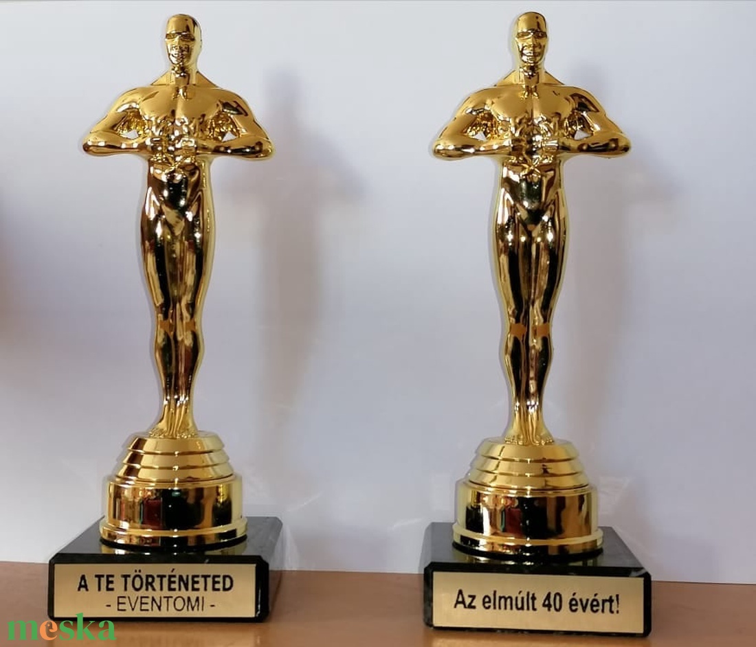 Oscar szobor - egyedi gravírozással - művészet - szobor - fém - Meska.hu