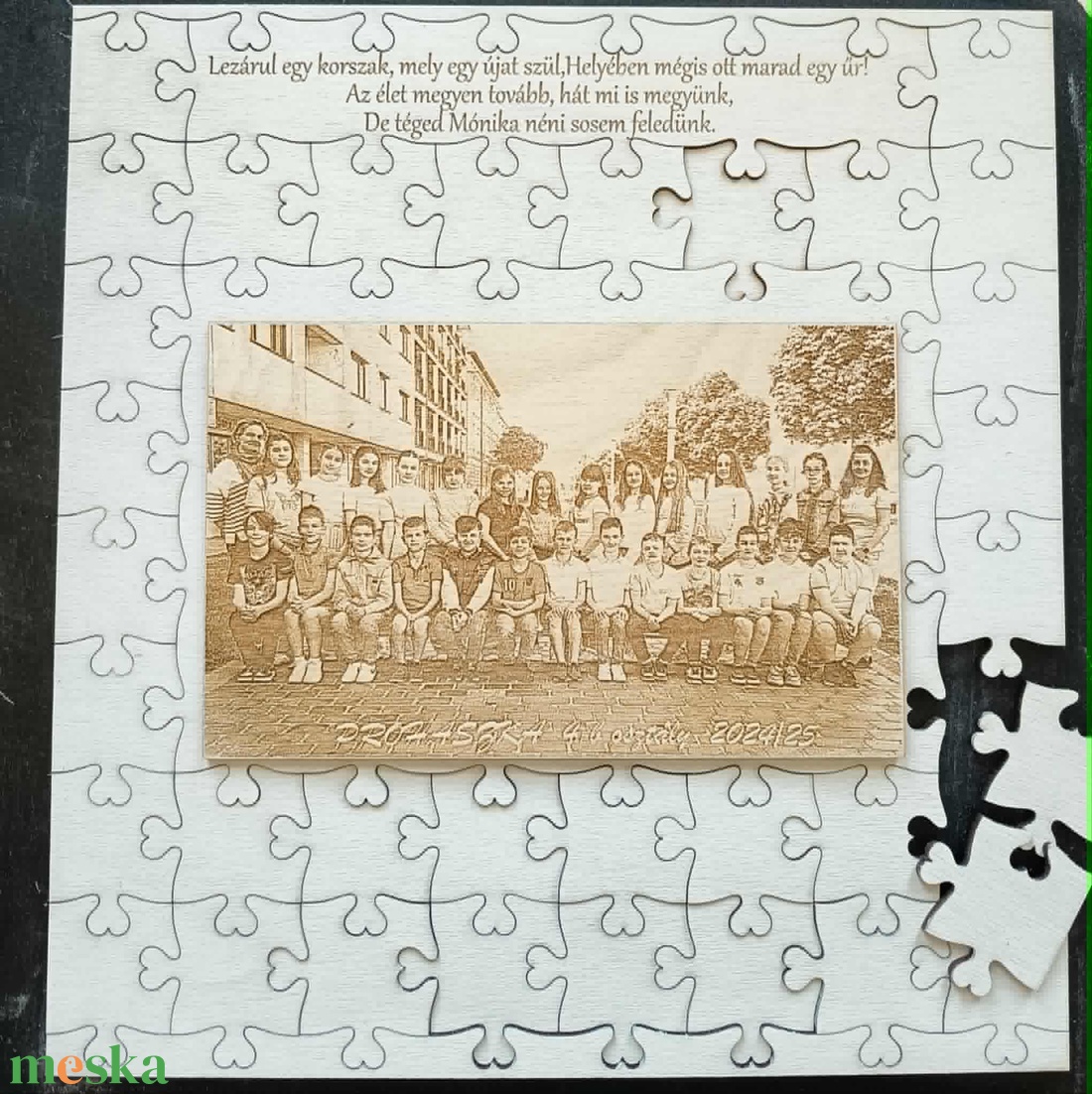 Ballagási emlék Fa kirak/puzzle gravírozott fotó képpel  - játék & sport - puzzle - kirakó, kocka kirakó - Meska.hu