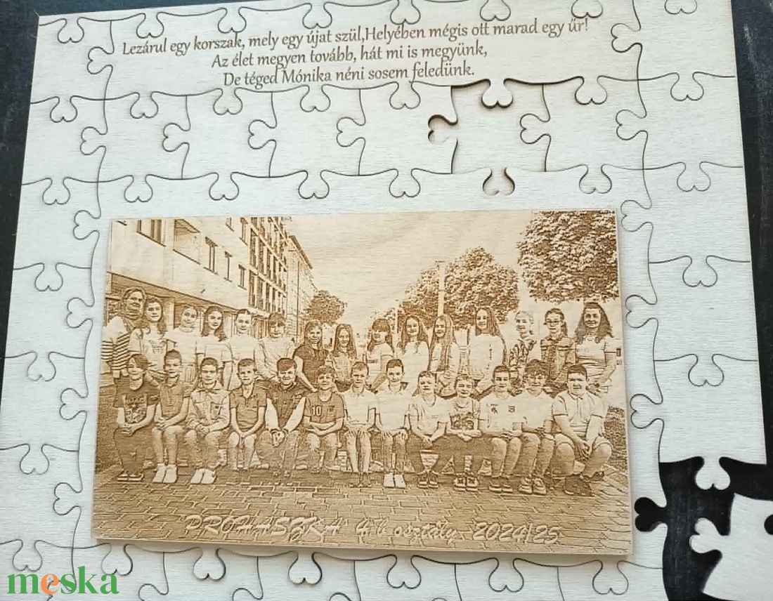 Ballagási emlék Fa kirak/puzzle gravírozott fotó képpel  - játék & sport - puzzle - kirakó, kocka kirakó - Meska.hu