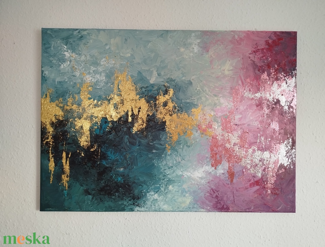 Találkozások (Absztrakt akril festmény)  - művészet - festmény - akril - Meska.hu