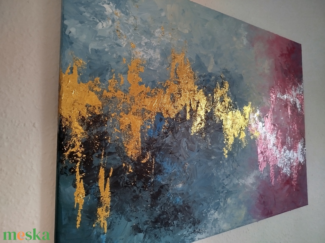 Találkozások (Absztrakt akril festmény)  - művészet - festmény - akril - Meska.hu