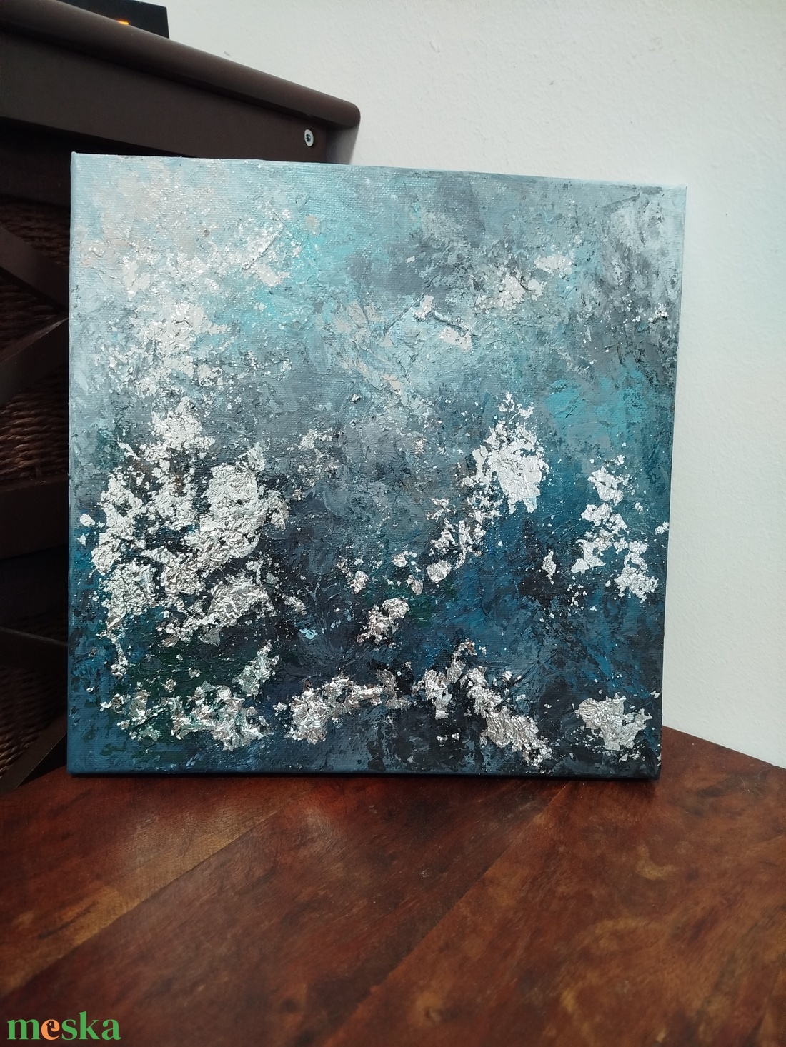 Téli rege (Absztrakt akril festmény) - művészet - festmény - akril - Meska.hu