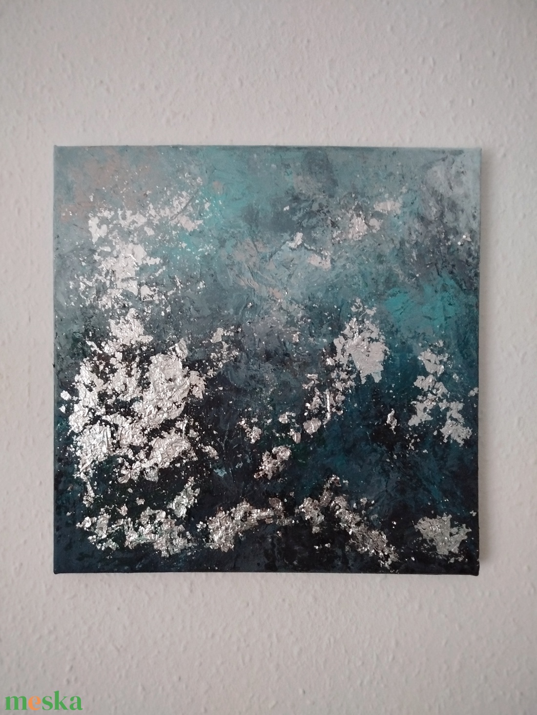 Téli rege (Absztrakt akril festmény) - művészet - festmény - akril - Meska.hu