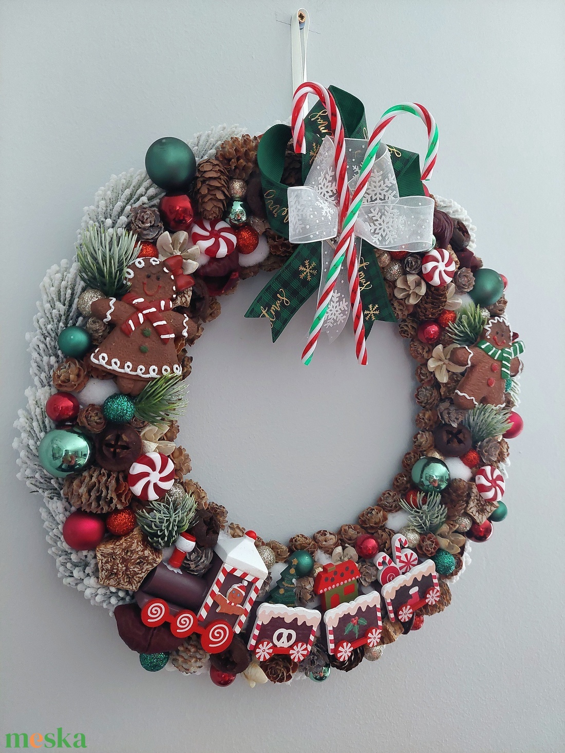 Méziék vonata ajtódísz - karácsony - adventi díszek - adventi ajtódísz - Meska.hu