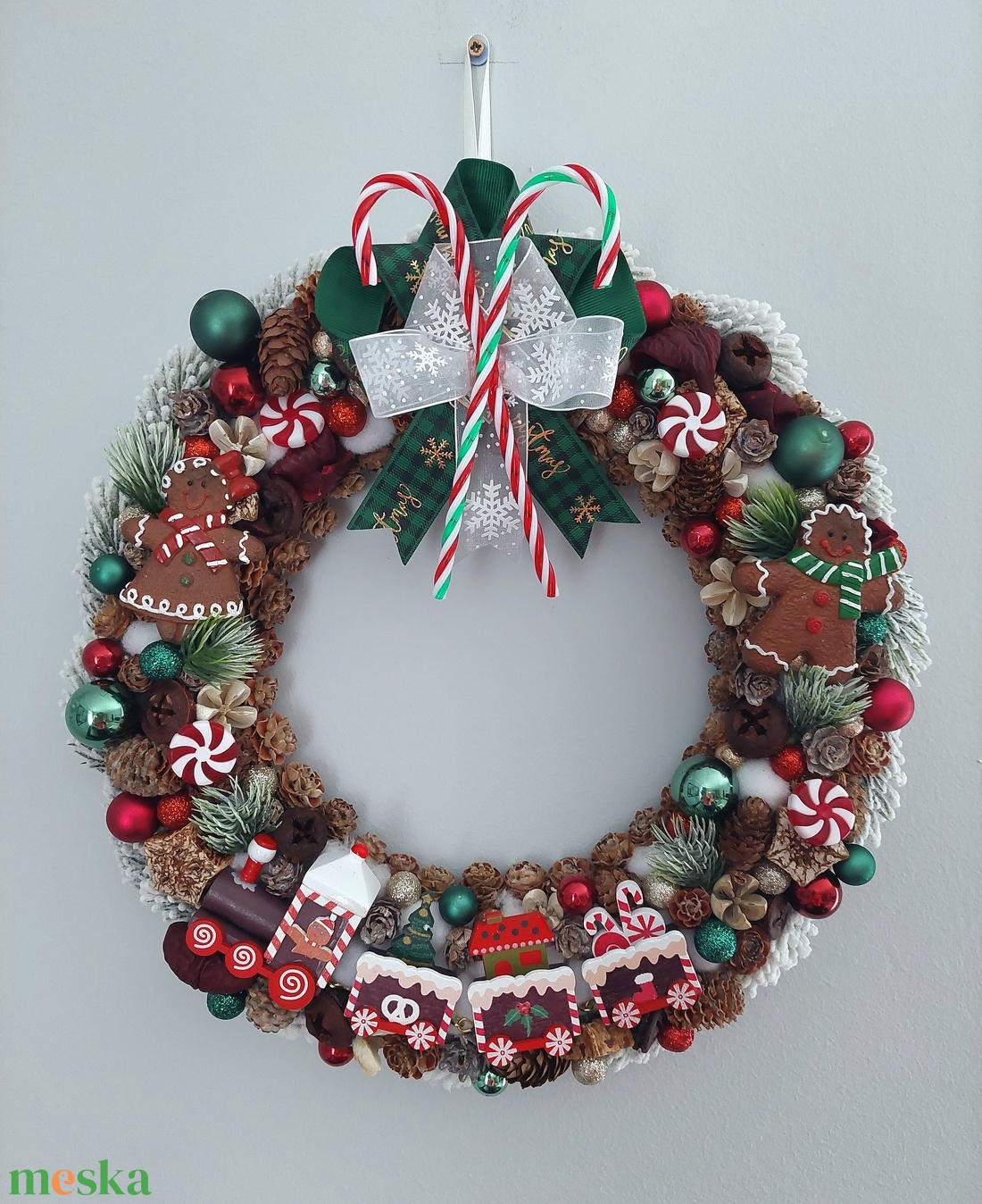 Méziék vonata ajtódísz - karácsony - adventi díszek - adventi ajtódísz - Meska.hu