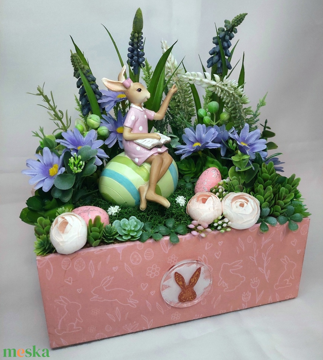 Húsvéti nyuszilány - otthon & életmód - dekoráció - asztal és polc dekoráció - asztaldísz - Meska.hu